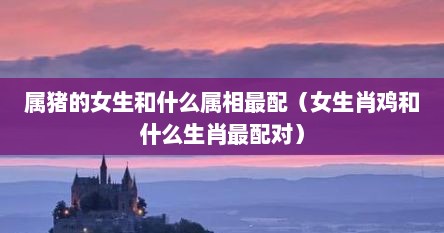 属猪的女生和什么属相最配（女生肖鸡和什么生肖最配对）