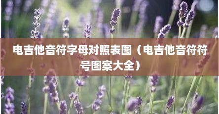 电吉他音符字母对照表图（电吉他音符符号图案大全）