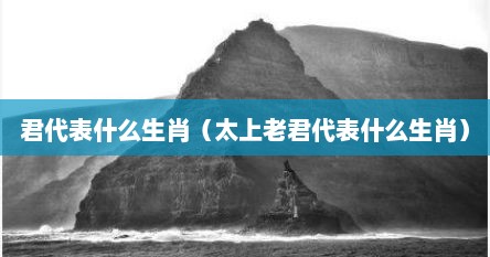 君代表什么生肖（太上老君代表什么生肖）