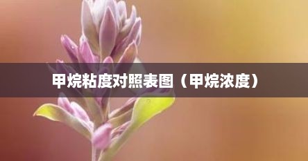 甲烷粘度对照表图（甲烷浓度）
