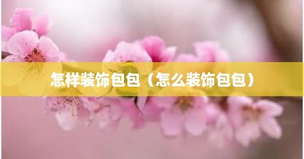 怎样装饰包包（怎么装饰包包）