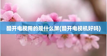 酷开电视用的是什么屏(酷开电视机好吗)
