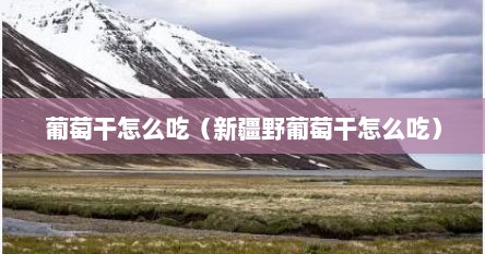 葡萄干怎么吃（新疆野葡萄干怎么吃）