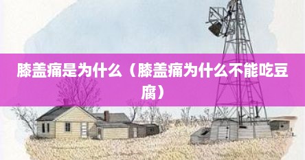 膝盖痛是为什么（膝盖痛为什么不能吃豆腐）