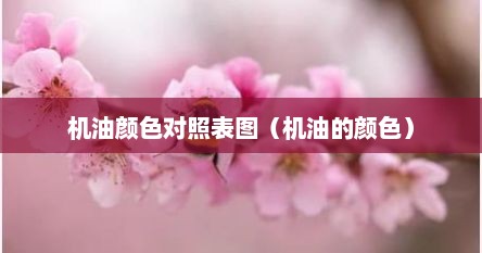 机油颜色对照表图（机油的颜色）