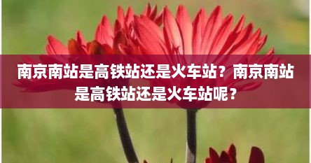 南京南站是高铁站还是火车站?南京南站是高铁站还是火车站呢?