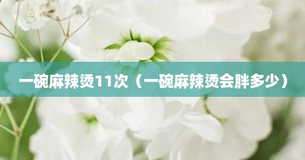 一碗麻辣烫11次（一碗麻辣烫会胖多少）
