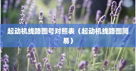 起动机线路图号对照表（起动机线路图简易）