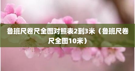 鲁班尺卷尺全图对照表2到3米（鲁班尺卷尺全图10米）