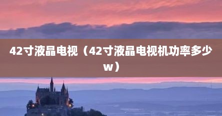 42寸液晶电视（42寸液晶电视机功率多少w）