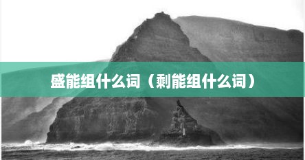 盛能组什么词（剩能组什么词）