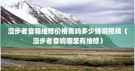 漫步者音箱维修价格贵吗多少钱啊视频（漫步者音响哪里有维修）