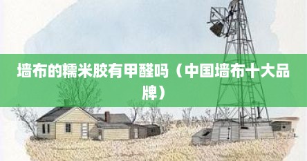 墙布的糯米胶有甲醛吗（中国墙布十大品牌）