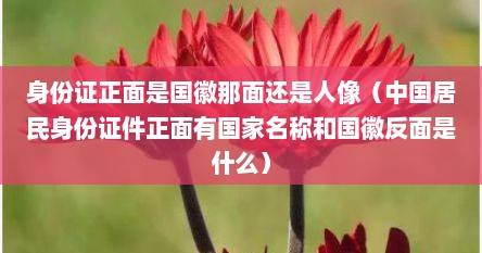 身份证正面是国徽那面还是人像（中国居民身份证件正面有国家名称和国徽反面是什么）