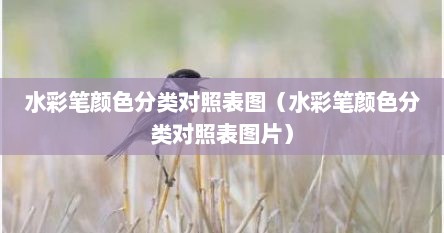 水彩笔颜色分类对照表图（水彩笔颜色分类对照表图片）