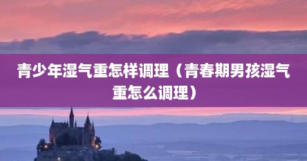 青少年湿气重怎样调理（青春期男孩湿气重怎么调理）