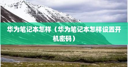 华为笔记本怎样（华为笔记本怎样设置开机密码）