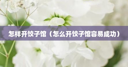 怎样开饺子馆（怎么开饺子馆容易成功）