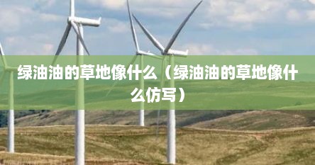 绿油油的草地像什么（绿油油的草地像什么仿写）