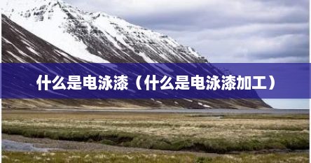 什么是电泳漆（什么是电泳漆加工）