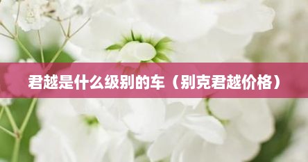 君越是什么级别的车（别克君越价格）