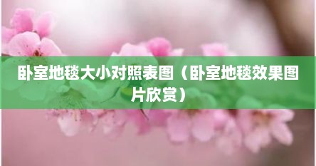 卧室地毯大小对照表图（卧室地毯效果图片欣赏）