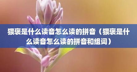 猥褒是什么读音怎么读的拼音（猥褒是什么读音怎么读的拼音和组词）