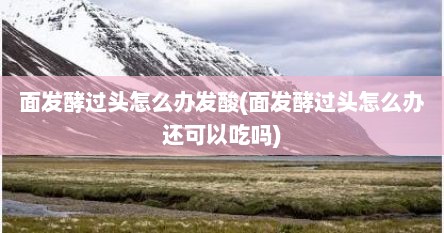 面发酵过头怎么办发酸(面发酵过头怎么办还可以吃吗)