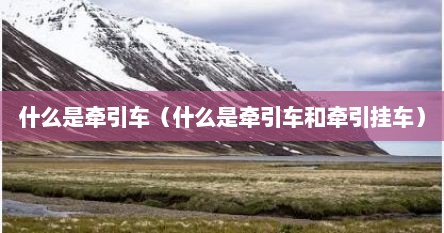 什么是牵引车（什么是牵引车和牵引挂车）