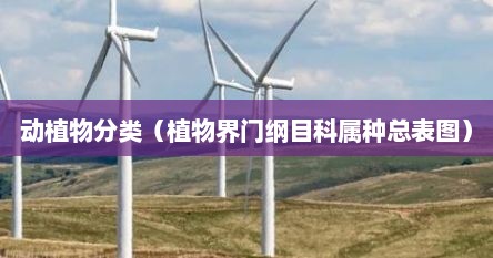 动植物分类（植物界门纲目科属种总表图）