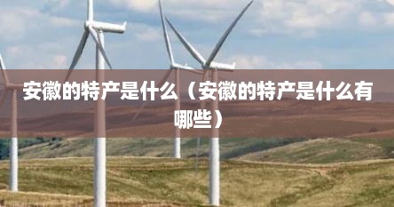 安徽的特产是什么（安徽的特产是什么有哪些）