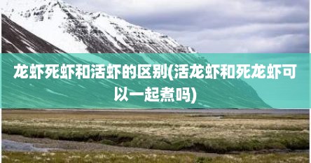龙虾死虾和活虾的区别(活龙虾和死龙虾可以一起煮吗)