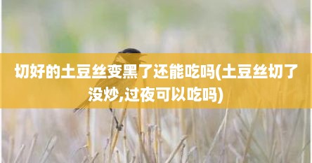 切好的土豆丝变黑了还能吃吗(土豆丝切了没炒,过夜可以吃吗)