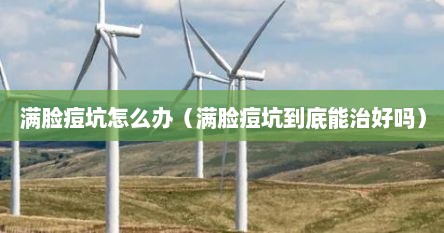 满脸痘坑怎么办（满脸痘坑到底能治好吗）