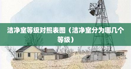 洁净室等级对照表图（洁净室分为哪几个等级）