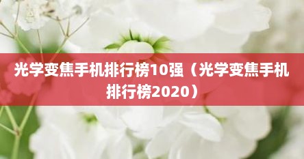 光学变焦手机排行榜10强（光学变焦手机排行榜2020）