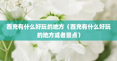 西充有什么好玩的地方（西充有什么好玩的地方或者景点）