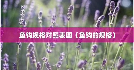 鱼钩规格对照表图（鱼钩的规格）