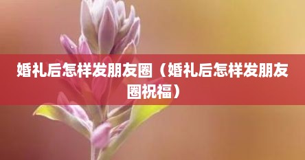 婚礼后怎样发朋友圈（婚礼后怎样发朋友圈祝福）