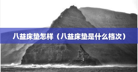 八益床垫怎样（八益床垫是什么档次）