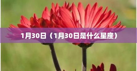 1月30日是什么星座的啊（1月30日是什么星座）