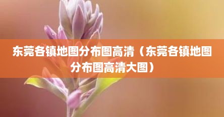 东莞各镇地图分布图高清（东莞各镇地图分布图高清大图）