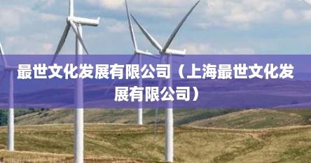 最世文化发展有限公司（上海最世文化发展有限公司）
