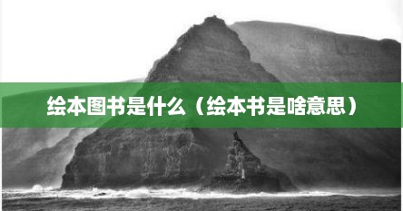 绘本图书是什么（绘本书是啥意思）