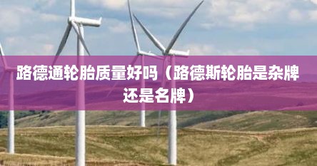 路德通轮胎质量好吗(路德斯轮胎是杂牌还是名牌)