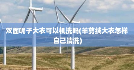 双面呢子大衣可以机洗吗(羊剪绒大衣怎样自己清洗)