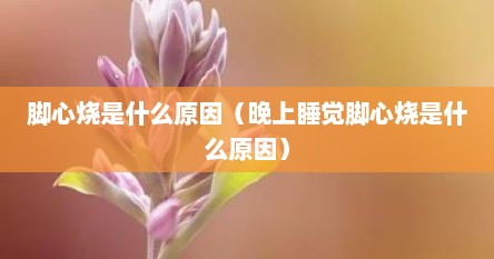 脚心烧是什么原因（晚上睡觉脚心烧是什么原因）