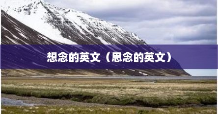 想念的英文（思念的英文）