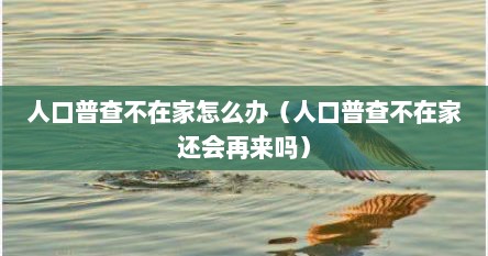 人口普查不在家怎么办（人口普查不在家还会再来吗）