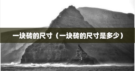 一块砖的尺寸（一块砖的尺寸是多少）